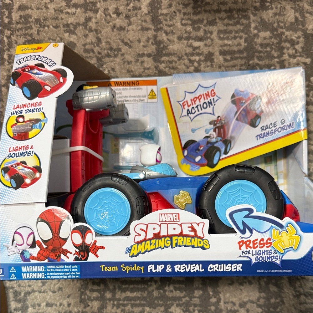 Marvel Spidey Flip & Reveal Cruiser - Red and Blue